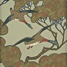Mulberry flying Ducks velvet