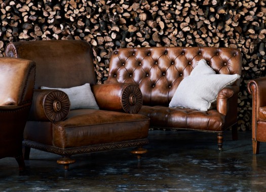 Vakker skinnstol med fantastiske detaljer Vakker skinnstol med fantastiske detaljer